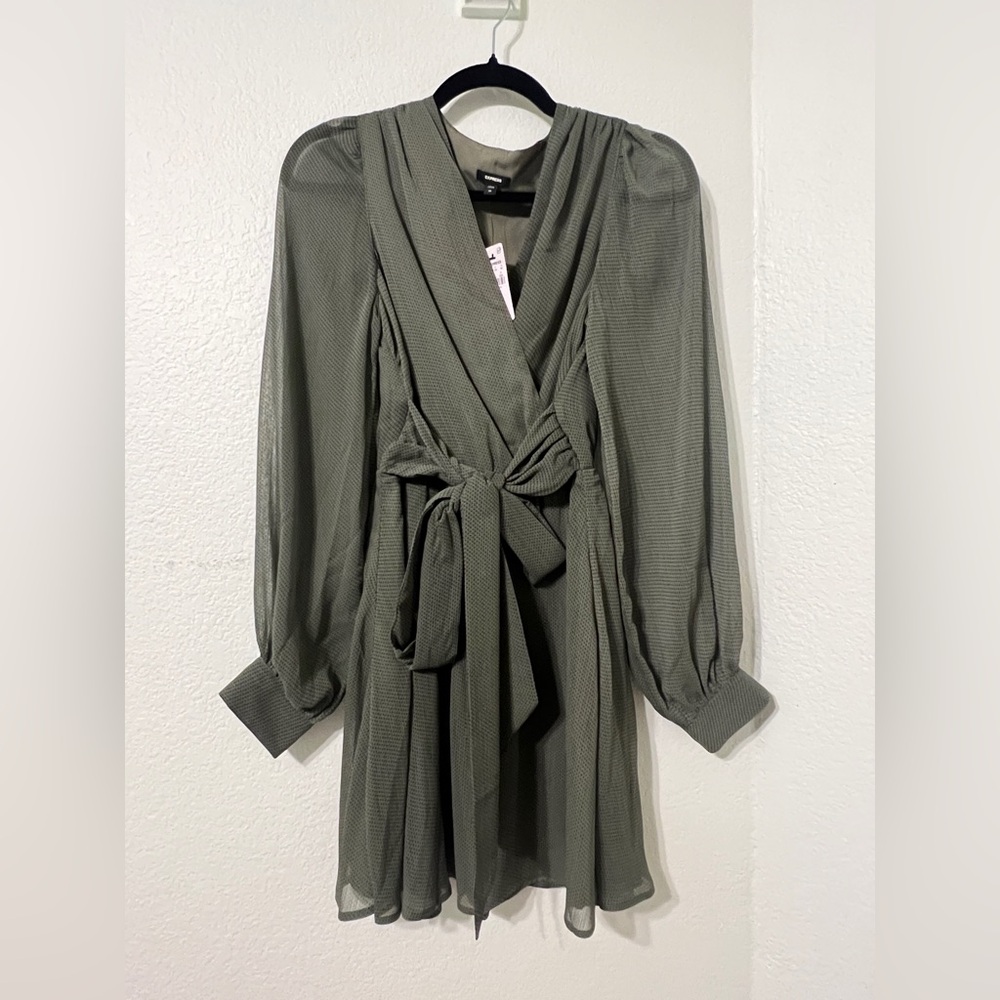 Elegant Olive Green Wrap Romper
